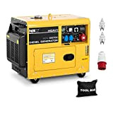 MSW Gruppo Elettrogeno Diesel Professionale Generatore Di Corrente MSW-DG700 (4400 W, 14,5 L, 230/400 V)