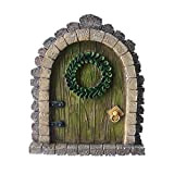 MUAMAX Porta da giardino fatato Porta in miniatura per porta da giardino fatato per alberi Accessori Gnomo Decorazioni per alberi ...