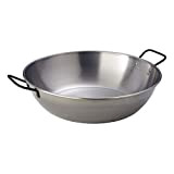 MUURIKKA - Padella per wok in acciaio, 50 cm, per barbecue, campeggio, gas, elettrico, a fuoco aperto