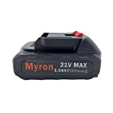Myron Batteria da 21 V Max, batteria agli ioni di litio per utensili a batteria, 1,5 Ah Long Life Battery ...