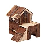 Natural Chewable Hamster Hideout Wooden Hut Play House, Small by Emours