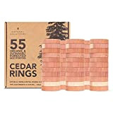 Natural Solutions® - Confezione da 55 anelli aromatici in legno di cedro antitarme 100% naturale + palline di ricambio, deodoranti ...