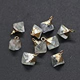Natural Stone Pendants Polygon Shape Crystal Pendant for Women Jewelry Making diy Necklace Earrings Accessories Gift-Crystal