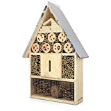 Navaris casetta per Insetti in Legno - rifugio Ecologico per Farfalle vespe api coleotteri 23 x 40 x 7cm XL ...