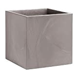 Nicoli 63002810, Vaso quadrato Momus 35 x 35 x 35 cm, colore grigio cenere opaco