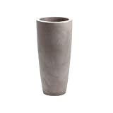 Nicoli Talos R2743 - Vaso a forma conica con finitura opaca e tecnologia rotazionale, Grigio Cenere, 43 x 90 cm