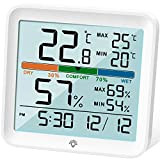 NOKLEAD Igrometro Termometro per interni - Misuratore di umidità digitale per ambienti Misuratore di temperatura accurato Registrazioni max/min, Touch LCD ...