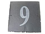 Numero 9 in grigio ardesia homesecure numero 15,24 cm x 15,24 cm profondamente inciso NATURAL Alternatore a placche di riscaldamento ...