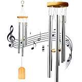 Nuosen Campanelli a vento con campanelli musicali, artigianato con pendolo in legno per uso esterno