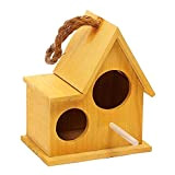 NYKK Gabbia voliera Outdoor Bird House in Legno Nido Caldo Allevamento Box Garden Home Decoration (Marrone) Gabbia Uccellini (Color : ...