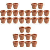 Operitacx 30 mini vasi in terracotta con fori di drenaggio, piccoli vasi in ceramica per piante grasse