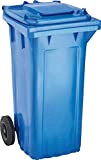 OPV Bidone per bidone della spazzatura grande, 120 l, nastro in plastica blu