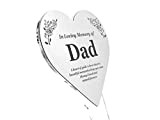 OriginDesigned DAD, targa commemorativa per la festa del papà, in argento metallizzato/oro/rame, impermeabile, per esterni, per tombe e omaggi, per ...