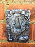 Osiris Trading UK - Placca da parete con galletto di Lammas, colore: Argento