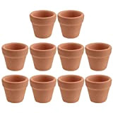 Ounona - 10 mini vasi di terracotta, per fiori, cactus, deliziosi vasi da vivaio, ideali per piante, artigianato, bomboniere per matrimonio, ...