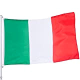 OZSENFLINT Bandiera Italiana 3x5 FT 100% Poliestere Metallo Occhielli all'aperto Bandiera dell'Italia 90 x 150 cm