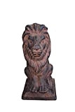 OZZKI Ornamento di Scultura di Leone, Statua Decorativa di Leone d'Epoca da Giardino Simulazione Artigianato in Ceramica di Animali antichi ...