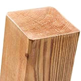 Pali in legno impregnati, in 18 misure, in Legno di Pino con testa piatta, colore: marrone, quadrati, per il fissaggio di ...