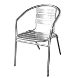 PAPILLON - Sedia da terrazzo in alluminio con braccioli impilabili