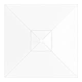 paramondo Telo di Ricambio per Ombrellone da Giardino Interpara Quadrato, incl. Air Vent, Lavabile, Bianco