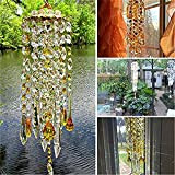 Pelinuar Crystal Wind Chimes for Outside,Crystal Suncatcher, Blue Aurora Crystal Wind Chimes Glass Hanging Ornament Home Garden Decoration,The Most Elegant ...