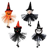 Petalum - Decorazione da appendere a forma di fantasma di strega, zucca, piccola bambola, decorazione per cortile, cortile, giardino, feste, ...