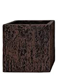 Pflanzwerk® Fioriera Vaso per Fiori Portavaso Cube Wood Marrone 38x44x44cm *Resistente al Gelo* *Protezione UV* *Europea di qualità*