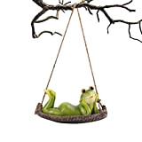 PIGMANA Amaca Fairy Frog Statua | Bella e carina Amaca Rana Decorazione | Facile da usare Corda Albero Appeso Artigianato ...