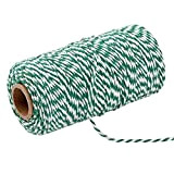 PINGDONGHANG 1 pz 100 m corda di Natale spago verde e bianco spago panettieri spago mestiere corda di cotone per ...