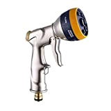 Pistola ad acqua in metallo a 7 funzioni Tubo regolabile in lega di zinco Giardino per autolavaggio Irrigazione Pistola ad ...