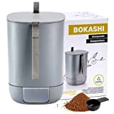 Plastia Bokashi Compostiera per Giardino e Cucina in plastica Riciclata 10,6 L - Starter Set con Miscela di fermentazione Bokashi ...