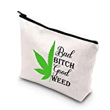 PLITI Marijuana Weed Leaf Makeup Bag Weed Leaf Regalo Weed Amante Regali Weed Canabis 420 Regalo Cagna Cattiva Buona Erba ...