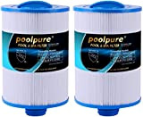 POOLPURE Filtro Spa 2 Pezzi, Sostituzione Filtro Whirlpool per Unicel 6CH-940, Pleatco PWW50P3, PWW50-P3, Filbur FC-0359, Waterway Plastics 817-0050, 25252, ...