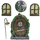 Porta Delle Fate e Finestre per Alberi, 1 Set Fairy GNOME Casa in Miniatura, Kit Porta e Finestre Fata, Miniatura ...