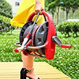 Portable Simple Household Hose Reel Garden Telescopic Hose Reel With 5 Kinds Of Pattern Nozzles Ergonomics And Labor-saving Water Gun ...