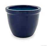 Pot de fleurs/Cache-Pot/Pot/cache-Pot-Venus II 32 x 23 CM (Bleu Cobalt) en céramique (céramique de grande qualité)