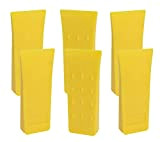 Poweka Cuneo per albero in plastica, 20 cm, cuneo per la caduta controllata di alberi, giallo (6 confezioni)
