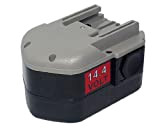 PowerSmart® - Batteria NiMH da 2000 mAh, 14,40 V, per Milwaukee LoTor S 14.4 TX, LokTor P 14.4 TX, LokTor ...