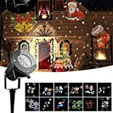 Proiettore di luci di Natale, 12 modelli di luci per proiettore Luci impermeabili per Natale, Natale, feste, lampada di proiezione ...