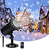 Proiettore di Natale a LED,VOTUKU Proiettore di Nevicate Impermeabile IP65 Luci con Telecomando per Decorazione d'Interni ed Esterni Festa di ...