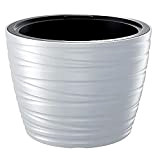 Prosperplast Vaso basso con deposito 22 l Maze di plastica di colore bianco (Largo) x 37,5 cm (larghezza) x 27,9 ...