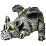 Puckator - Statua di drago coricato per bordo giardino