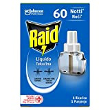 Raid Liquido Elettrico Antizanzare Comuni e Tigre, Ricarica, Inodore, 1 Confezione da 1 Ricarica da 36ml, 60 Notti