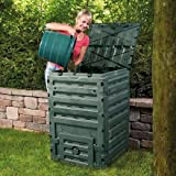 rama Compostiera da Giardino 300L 60x60xH90cm Eco-Master Verde