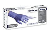 Reflexx R99, Guanti Hi-Risk in Nitrile senza Polvere Gr. 8.9, 50 Pezzi, Blu
