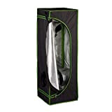 Relaxdays Grow Tent, Armadio Box per Coltivazione di Piante da Interno, Telo Riflettente in 120x40x40 cm, Nero/Verde
