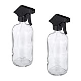 Relaxdays Spruzzino Nebulizzatore, Set 2x500 ml Bottiglie Spray Vuote, Vaporizzatore Parrucchieri, Pulizia, Trasparente