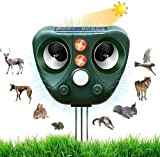 Repellente Gatti, Repellente Ultrasuoni Energia Solare IP66 Impermeabile a Frequenza Regolabile per Allontanare Animali 5 Modalità Regolabile Repeller Animali Ultrasound ...