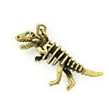 RFGTH Statues Statue Collection Brass Carved Dinosaur Skeleton Model Car Key Pendant Small Pendant Statue Gift