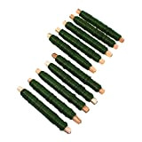 Rocchetti di fil di ferro per composizioni floreali, 10 rocchetti da 100 g (1kg in totale), 0,65 mm, colore: Verde